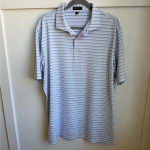 Peter Millar Light Blue, White & Lavender Striped Polo - Excellent Condition